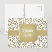 Dank je 55 Nummer Patroon Goud/Wit Briefkaart (Voorkant / Achterkant)