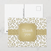 Dank je 85 Nummer Patroon Goud/Wit Briefkaart (Voorkant / Achterkant)