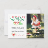 Dank je A Melon | Watermeloen Verjaardag Dank Je Bedankkaart (Voorkant)