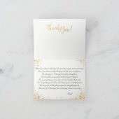 Dank je aan de moeder van de bruidegom bedankkaart (Binnen)