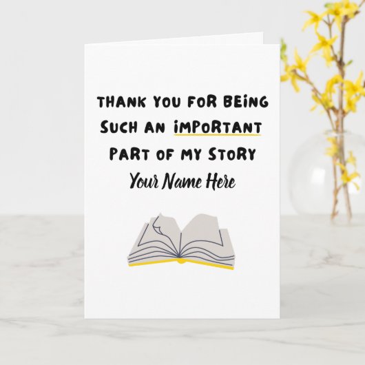 Dank je | Aangepaste naam Schattige | Een deel van Kaart (Gele Bloem)