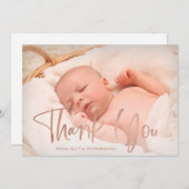 Dank je | Aankondiging van de geboorte van de foto (Voorkant / Achterkant)
