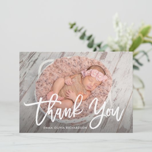 Dank je | Aankondiging van de geboorte van moderne (Staand voorkant)