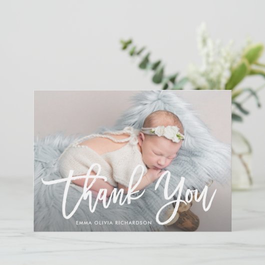 Dank je | Aankondiging van de geboorte van moderne (Staand voorkant)