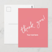 Dank je, aanpasbare tekst briefkaart (Voorkant / Achterkant)