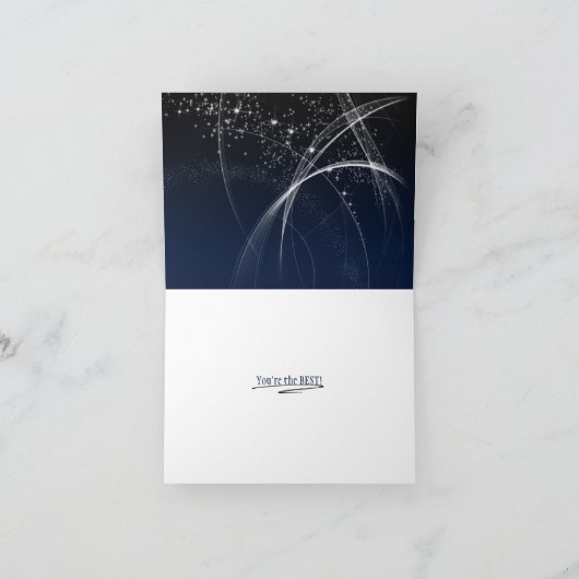 Dank je abstracte ster bedankkaart (Binnen)