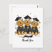 Dank je, afstuderende Goldendoodle honden Briefkaart (Voorkant / Achterkant)
