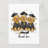 Dank je, afstuderende Goldendoodle honden Briefkaart (Voorkant)