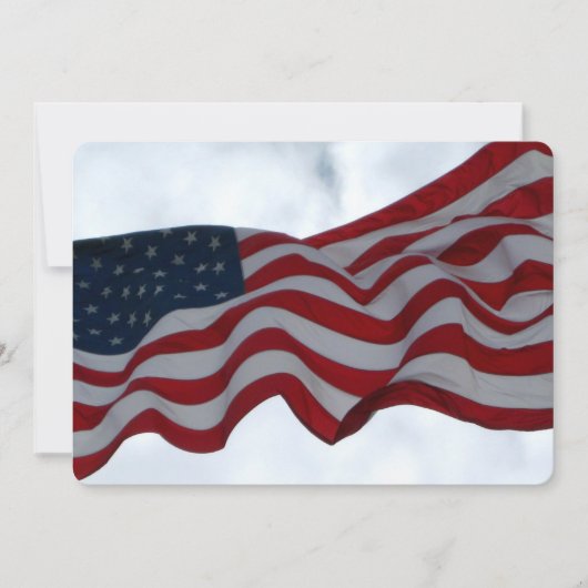 Dank je Amerikaanse Vlag Veterans Day Kaart (Voorkant)