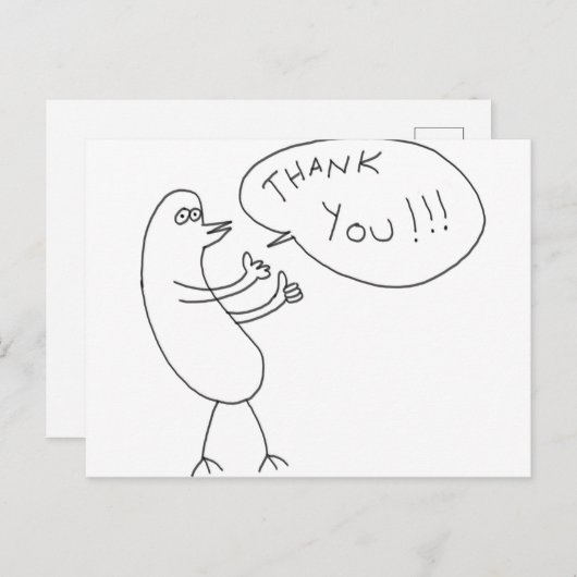 Dank je!!! Ansichtkaart Briefkaart (Voorkant / Achterkant)