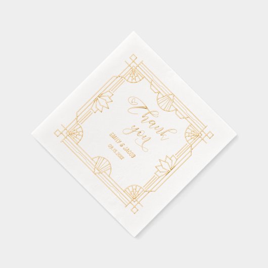 Dank je Art Deco Folie Servetten (Rechts)