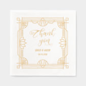 Dank je Art Deco Folie Servetten (Voorkant)