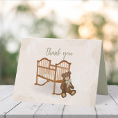 Dank je Baby Blue Teddy Bear Simple Cute Bedankkaart