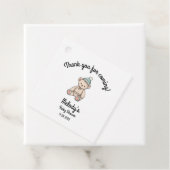 Dank je, Baby Boy Teddy Bedankjes Labels (In situ)