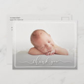 Dank je Baby Foto geboorteaankondiging Briefkaart (Voorkant / Achterkant)