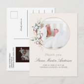 Dank je Baby Foto geboorteaankondiging Feestdagenkaart (Voorkant / Achterkant)