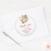 Dank je | BABY SHOWER Ronde Sticker (Envelop)