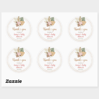 Dank je | BABY SHOWER Ronde Sticker