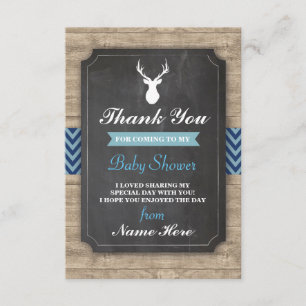 Dank je Baby shower Stag Cards Blue Boy Kaart