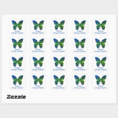 Dank je Babysitter Green Butterfly Vierkante Sticker (Vel)