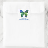 Dank je Babysitter Green Butterfly Vierkante Sticker (Tas)