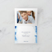 DANK JE bar mitswa moderne donkerblauw geschilderd Bedankkaart (Binnen)