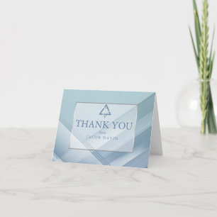 Dank je   Bar Mitzvah Classic Blauwe Lijnen