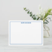 DANK JE BAR MITZVAH modern eenvoudig koningsblauw Bedankkaart (Staand voorkant)