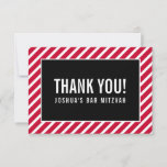 DANK JE BAR MITZVAH moderne jongen simpel rood zwa Bedankkaart<br><div class="desc">door kat massard >> https://linktr.ee/simplysweetpaperie <<<<< Een eenvoudige, stijlvolle manier om u te bedanken voor uw bezoek aan uw gast. Opstelling als sjabloon is het eenvoudig voor u om uw eigen details toe te voegen, of de aanpassingsknoop te raken en u kunt tekst, doopvonten, grootte enz. TIP toevoegen of veranderen:...</div>