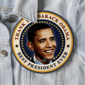 Dank je Barack Obama - Beste president ooit Ronde Button 6,0 Cm (In situ)