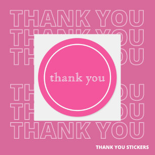 Dank je Barbiecore Roze Sticker
