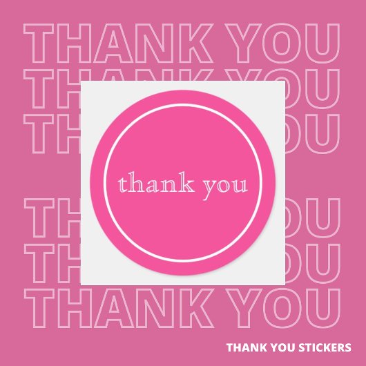 Dank je Barbiecore Roze Sticker