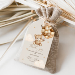 Dank je Beary Veel Baby Shower Cadeaulabel