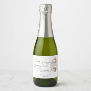 Dank je Beary Veel, Beary Wacht Baby Borrel Sparkling Wijnetiket