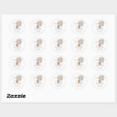 Dank Je Beary Veel Blauwe Beer Ronde Sticker (Vel)
