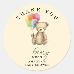 Dank je beary veel ronde sticker