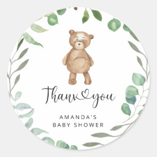 Dank je beary veel ronde sticker