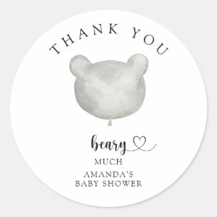 Dank je beary veel  ronde sticker
