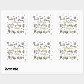 DANK JE, BEDANKT Feest Favor Glitter Glam Sticker (Vel)