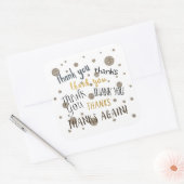 DANK JE, BEDANKT Feest Favor Glitter Glam Sticker (Envelop)