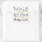 DANK JE, BEDANKT Feest Favor Glitter Glam Sticker (Tas)
