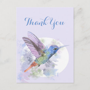 Dank je Bedankt Waterverf Hummingbird Bird Briefkaart