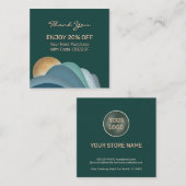 Dank je | Bedrijfs Logo Modern Boho Kortingskaartje (Voorkant / Achterkant)