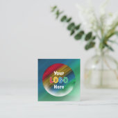 Dank je | Bedrijfs Logo Modern Ombre Kortingskaartje (Staand voorkant)