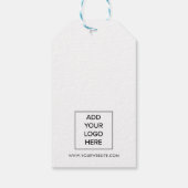 Dank je Bedrijfslogo Minimaal Elegant Cadeaulabel (Achterkant)