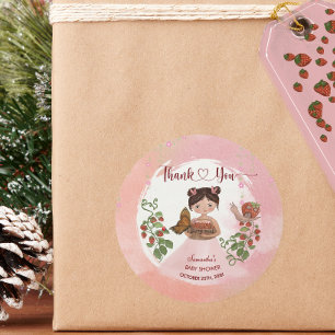 Dank Je Beertje Veel Baby Shower Ronde Sticker