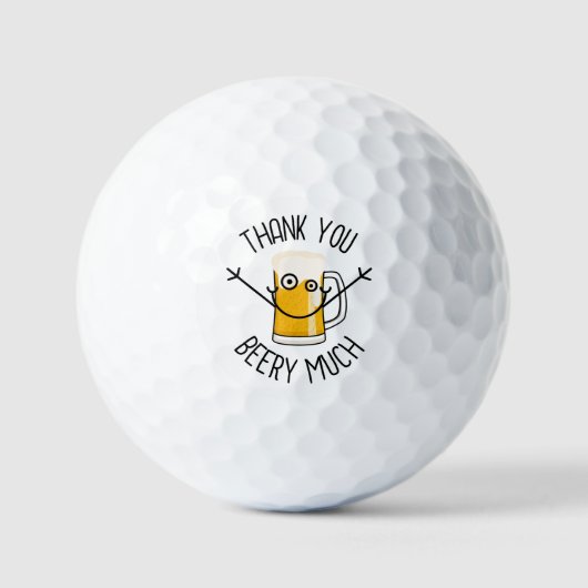 Dank Je Beery Veel - Domme Gezicht Golfballen (Voorkant)