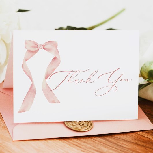 Dank je, BELLA Blush Boog Zij Krijgt Haar Eerste H Bedankkaart