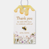 Dank je Ben Een Schattige Baby shower Meisje Verja Cadeaulabel (Voorkant)