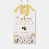 Dank je Ben Een Schattige Baby shower Meisje Verja Cadeaulabel (Achterkant)